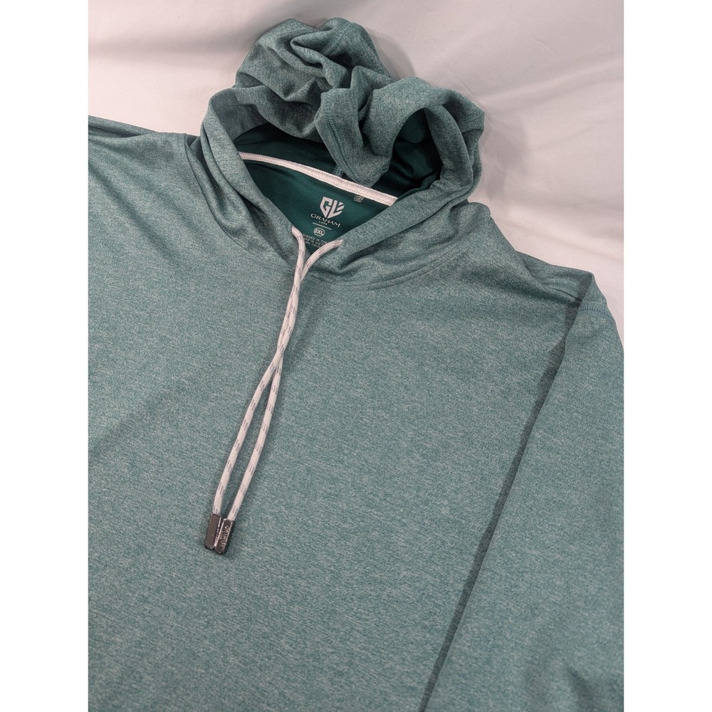 Graham Hoodie Mens XXL Green Hatch 2.0 Premium Pullover Luxe Graphic Logo Golf